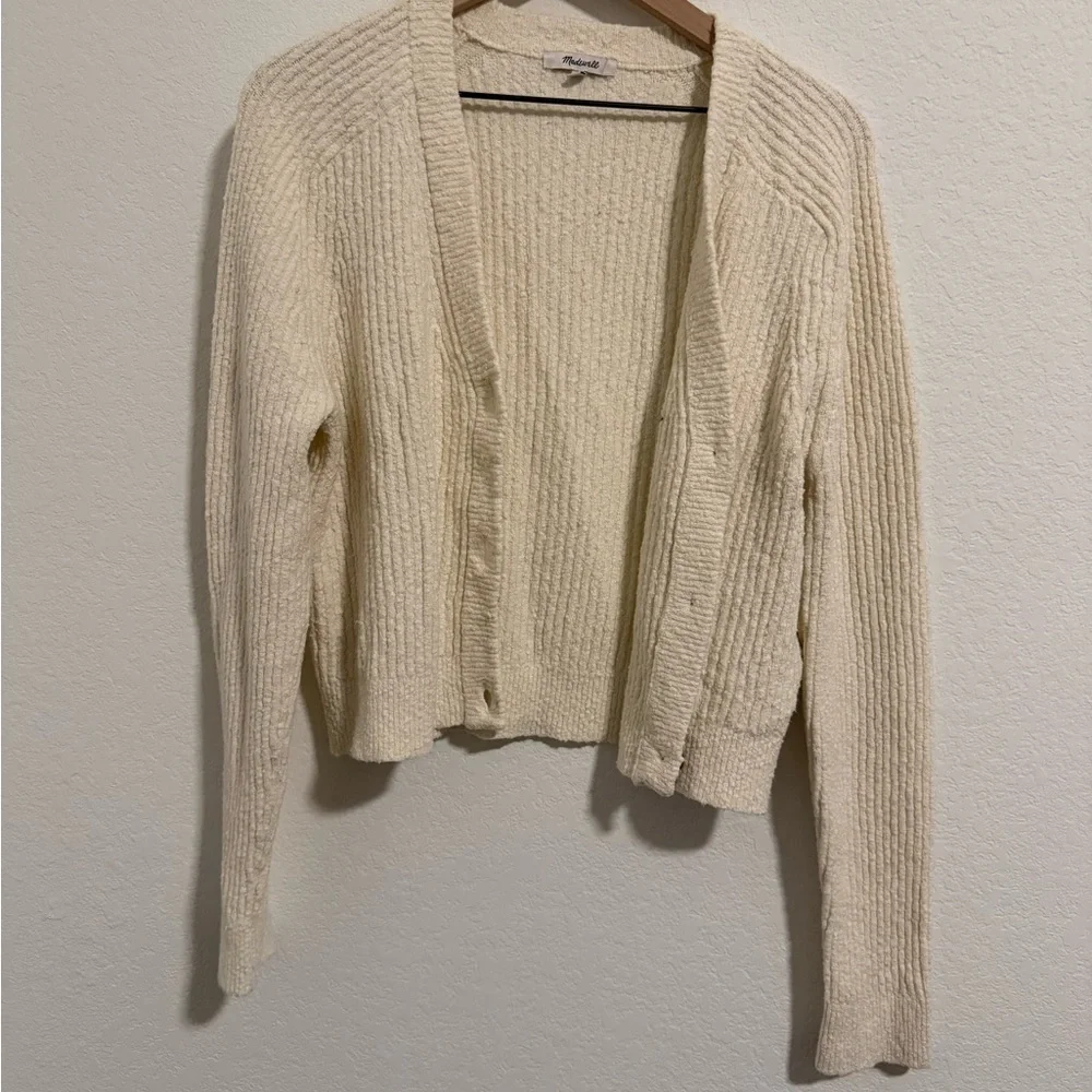 Madewell // NWOT Bouclé-Knit V-Neck Cardigan Sweater - Picture 6 of 6